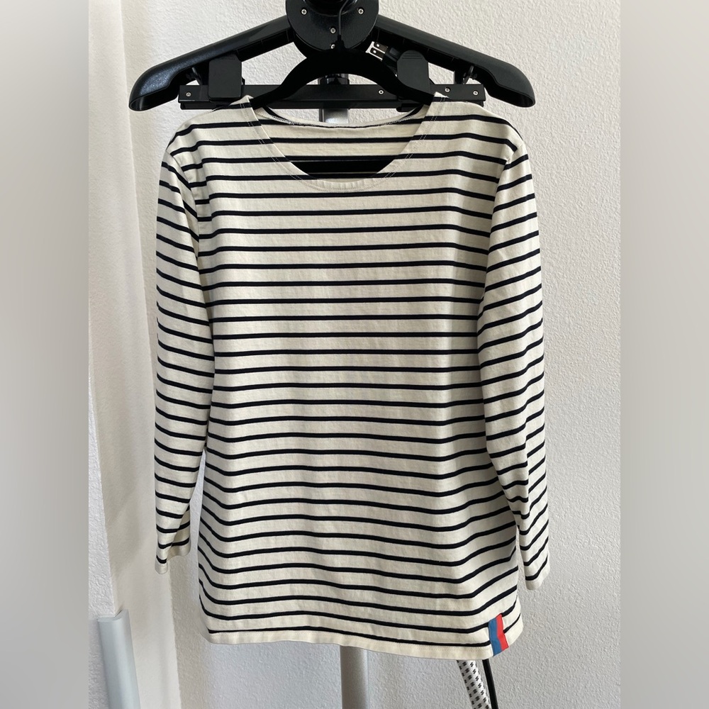 KULE Navy and Cream Striped boyfriend/Classic Mariniere Top